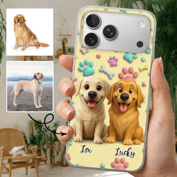 Upload Image to 3D Cute Style - Dog/Cat- Personalized Custom Phone Case