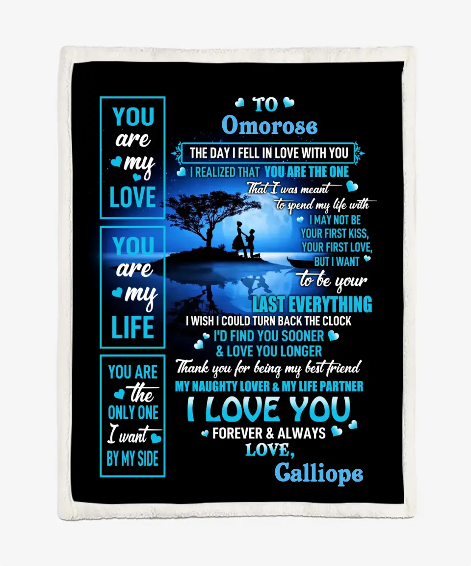You Are My Love Sherpa Blanket - Gift For Couples 1