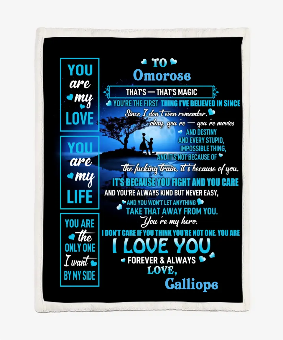 You Are My Love Sherpa Blanket - Gift For Couples 2