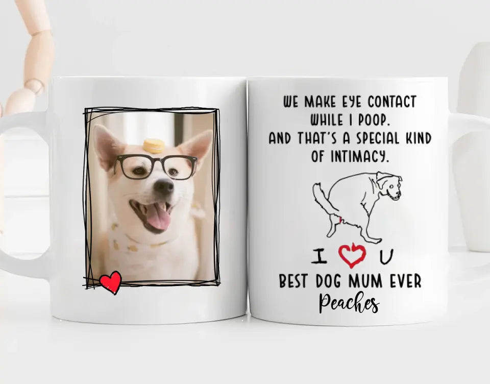 Customized Dog Poo Mug - Upload A Picture & Personalized Name