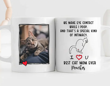 Customized Cat Poo Mug - Upload A Picture & Personalized Name