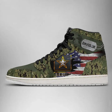 CUSTOM PERSONALIZED VETERAN HIGHTOP- US ARMY VETERAN MILITARY SHOE
