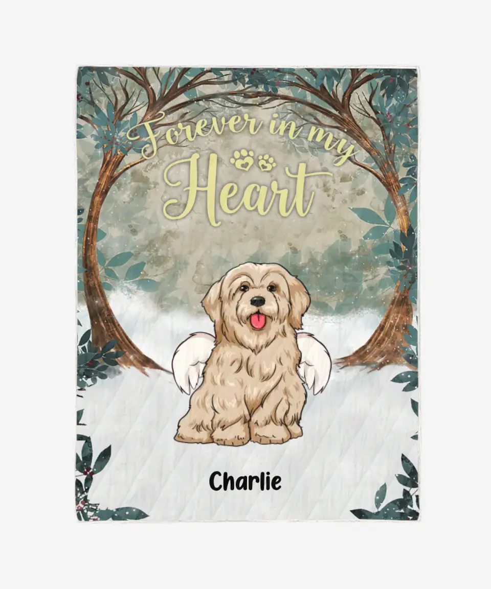 CUSTOM BLANKET - DOG BLANKET - PERSONALIZED BLANKET - YOU HAVE ME AT PAWS - PET ART FULL - CHOOSE UP TO 5 PETS/DOGS/CATS