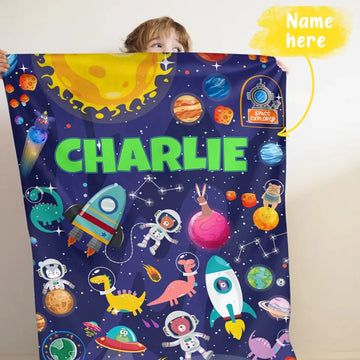 Space Explorer Blanket - Custom Name Blanket
