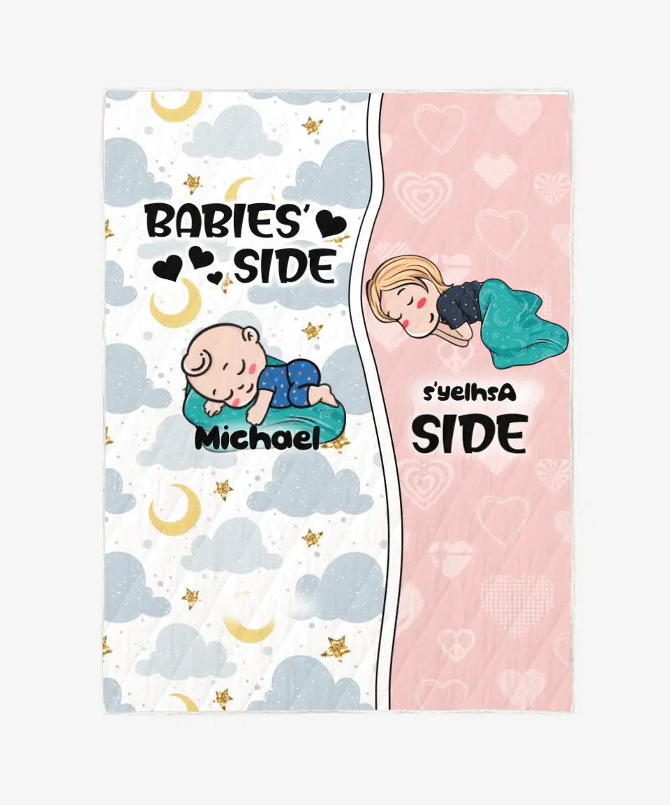 Personalized Dog/Cat Blanket - Custom Name Dad/Mom And Baby Blanket - Babies's Side Blanket - Choose Up To 6 Pets