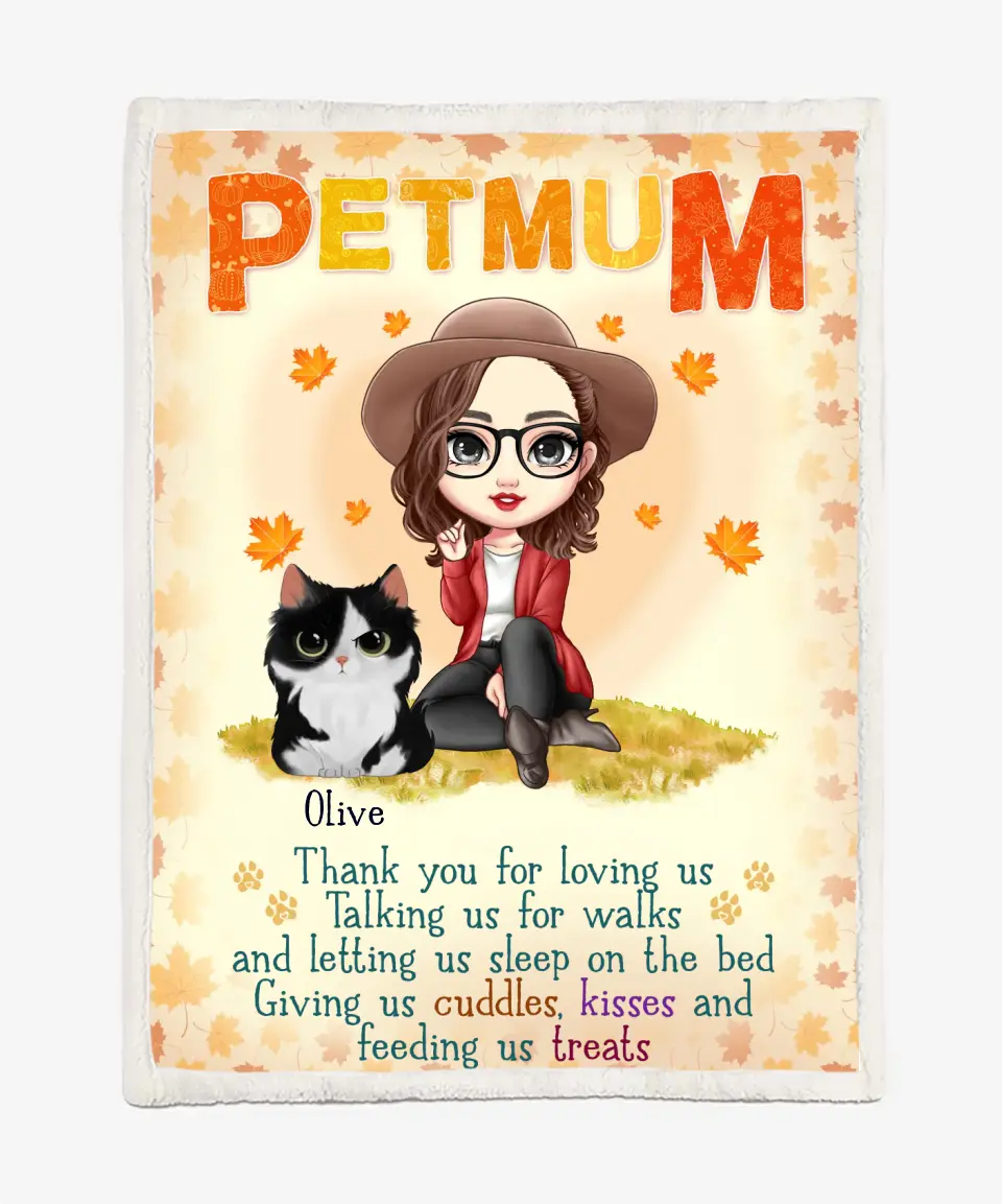 Thank You For Loving Us Blanket/Quilt- Custom Pet Mum - Gift for Mom
