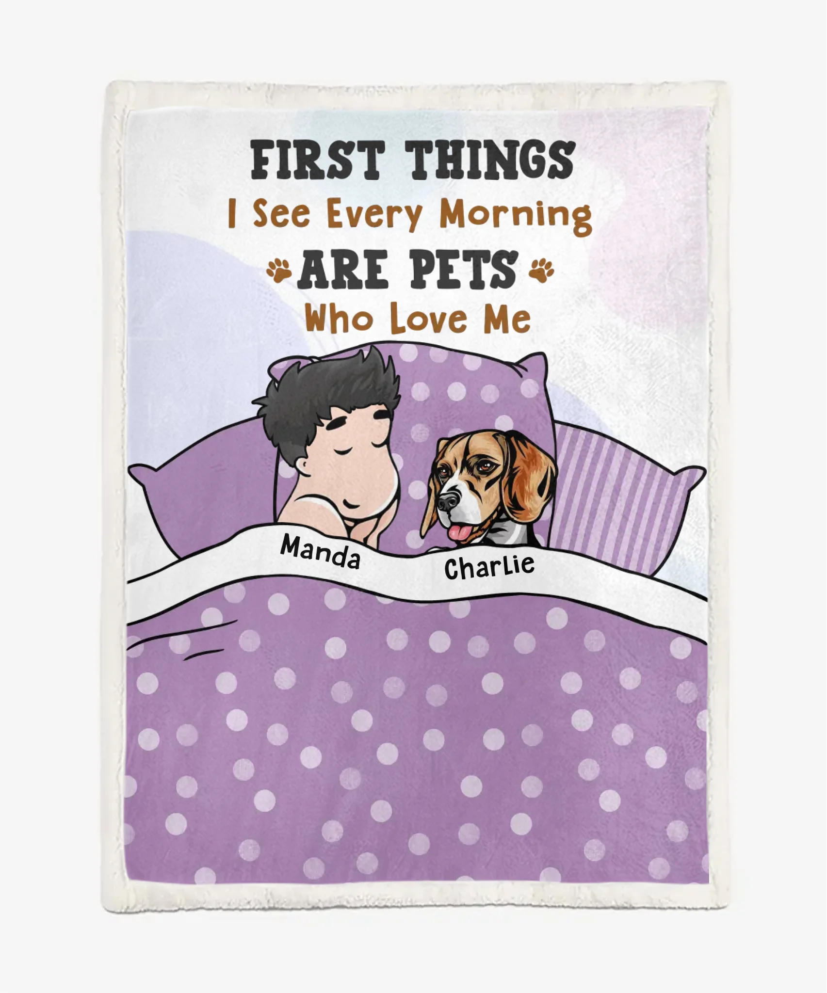 Custom Blanket For Pet Lovers - Dad Or Mom With Dogs Cats - Up to 6 Pets