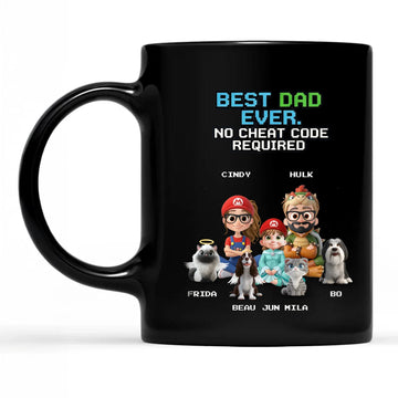 Mug Family - Super Mommio, Super Daddio & Kids, Pet - Custom Mug, Gifts for Pet-Loving Families