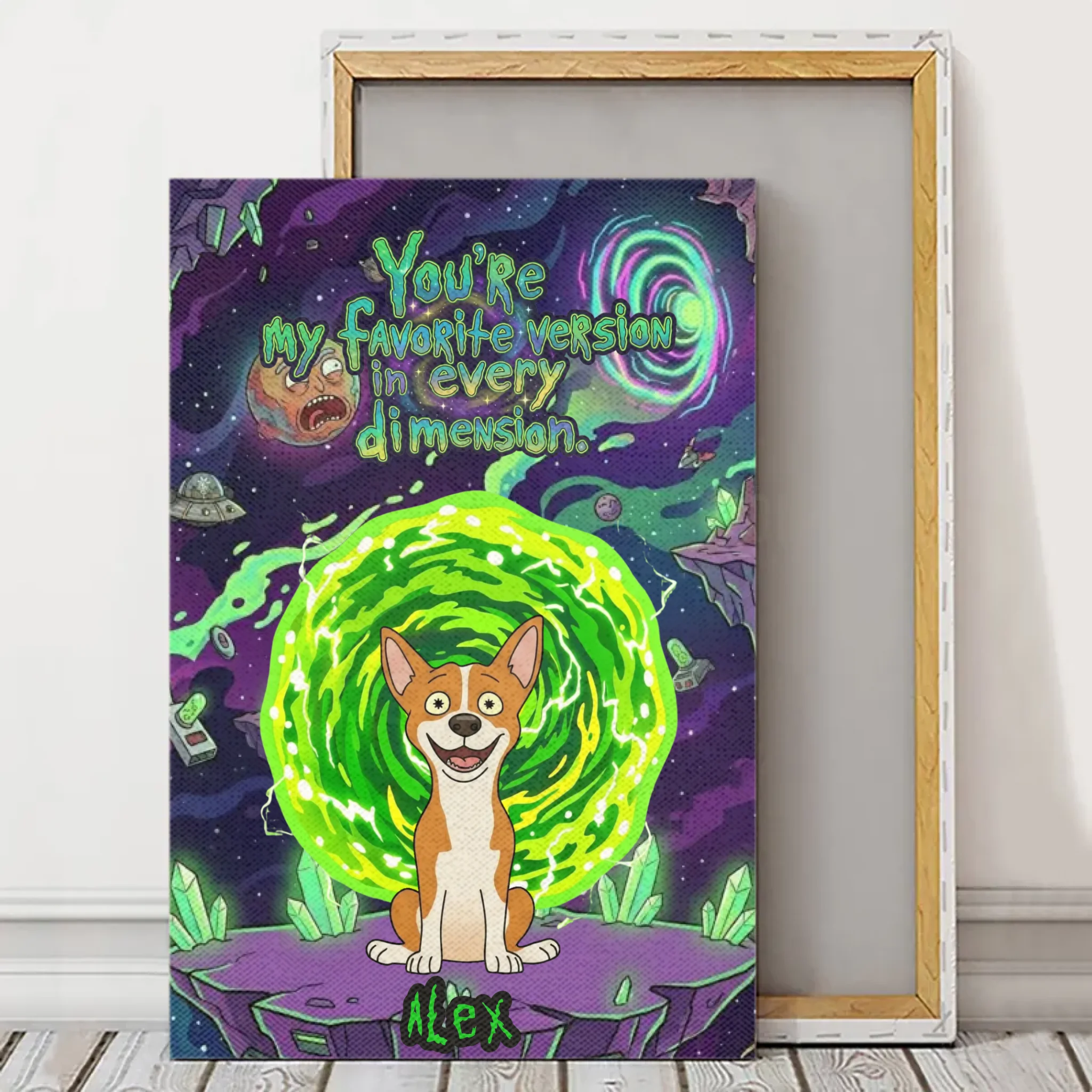 Best Pet Parent in Every Dimension. Personalized Custom Canvas Poster, Custom Gift for Dog, Cat