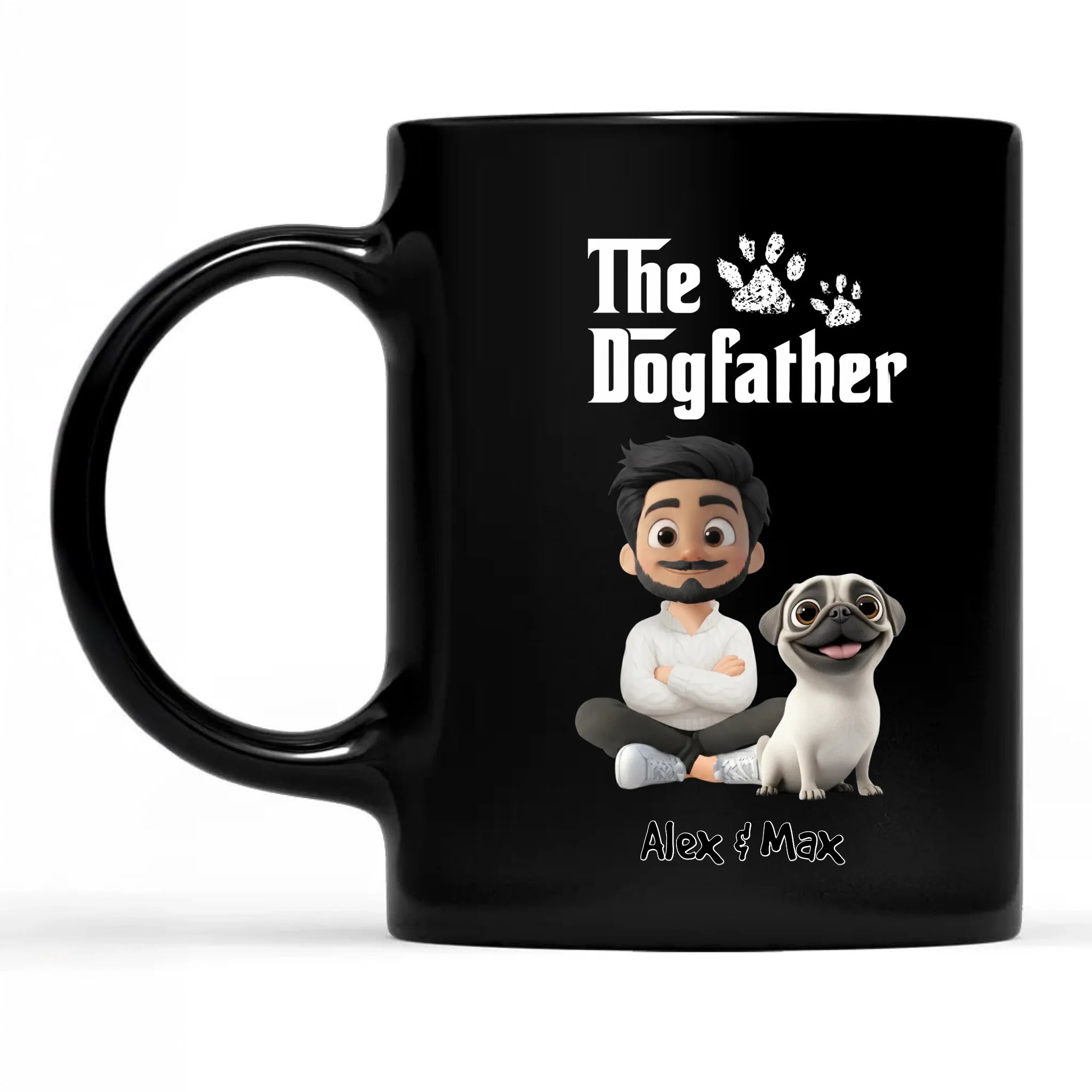 Mug The Dog Father / Cat Father / Pet Father Upload  Image - Personalized Custom Mug