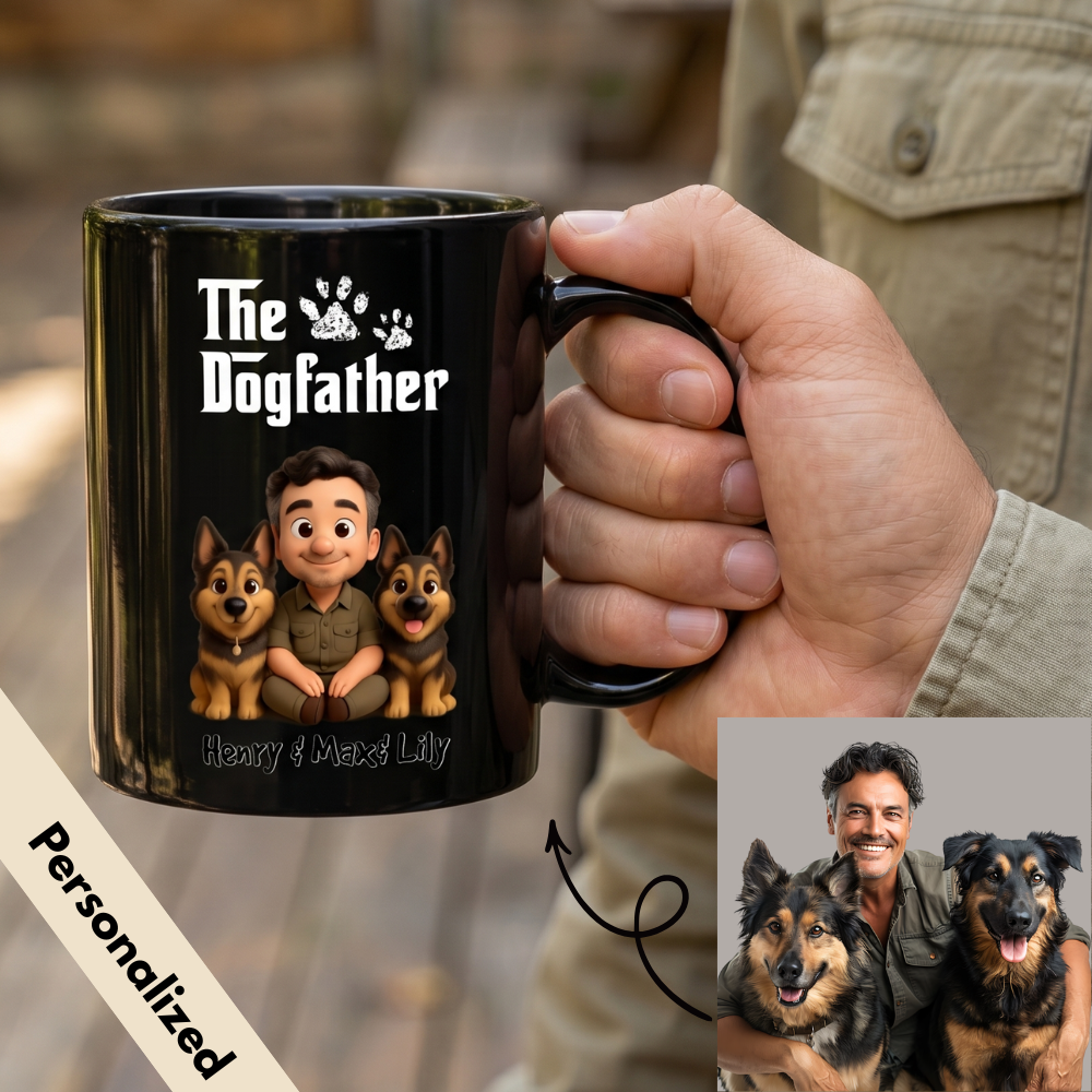 Mug The Dog Father / Cat Father / Pet Father Upload  Image - Personalized Custom Mug