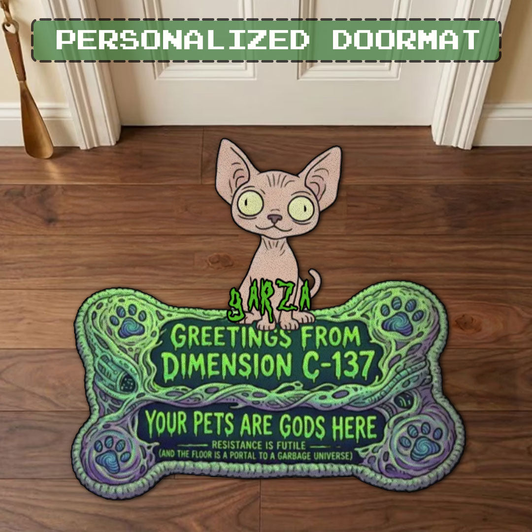 Best Pet Parent in Every Dimension. Personalized Custom Rug Doormat, Custom Gift for Dog, Cat Lovers