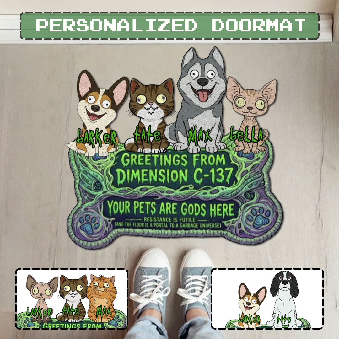 Best Pet Parent in Every Dimension. Personalized Custom Rug Doormat, Custom Gift for Dog, Cat Lovers
